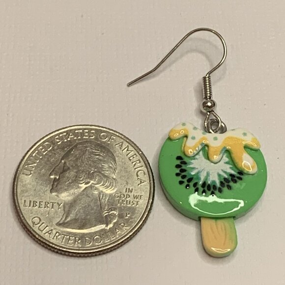 Kiwi Earring, Funny Food Earring, Popsicle Earring, Summer Earring, Gift Idea - Picture 8 of 8
